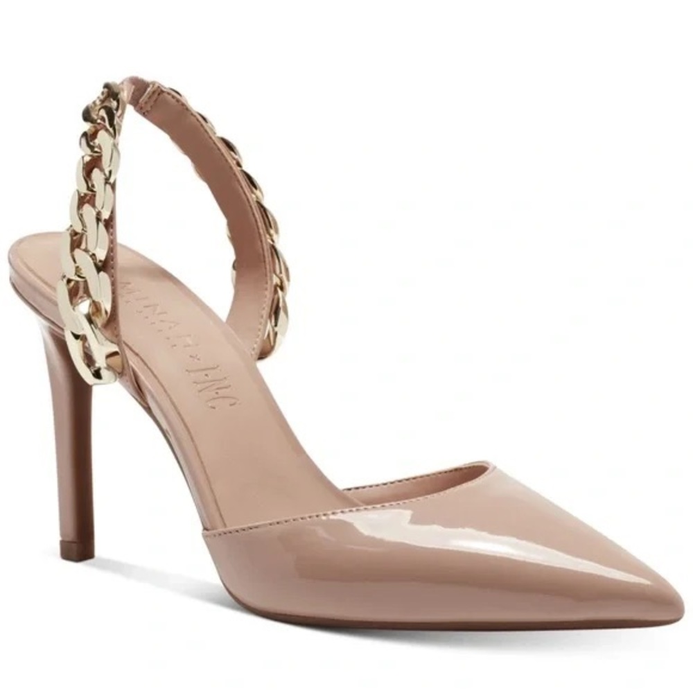 Chain Slingback Pumps